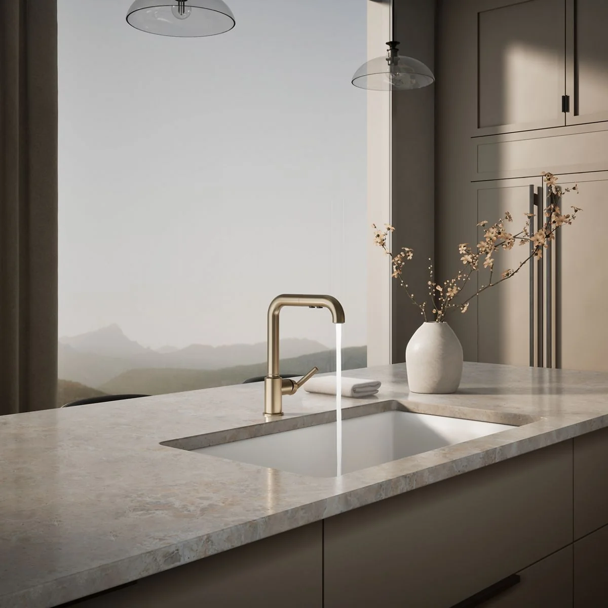 KOHLER K-7505 Purist Pull-out kitchen sink faucet with three-function sprayhead - Image 28