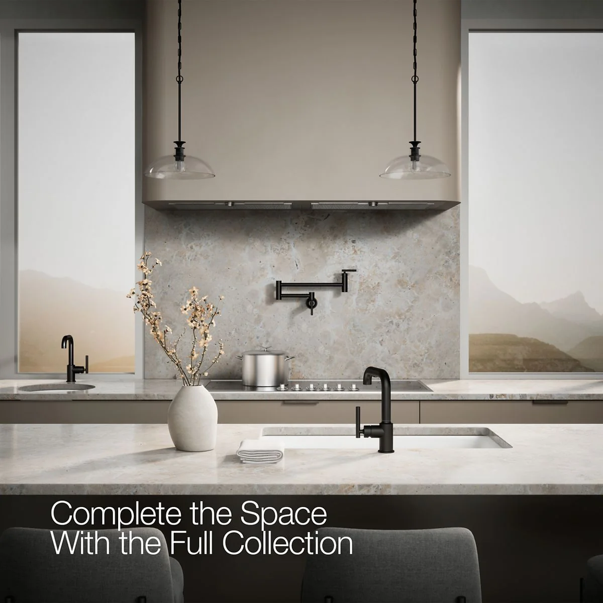 KOHLER K-7506 Purist Pull-out kitchen sink faucet with three-function sprayhead - Image 21