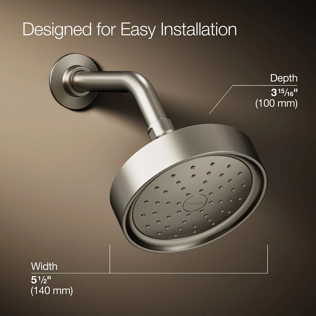 KOHLER K-965-AK Purist Single-function showerhead, 2.5 gpm - Image 10