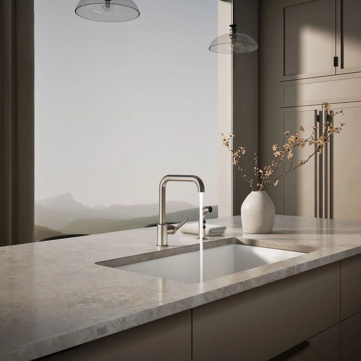 KOHLER K-7508 Purist Single-handle kitchen sink faucet with side sprayer - Image 48