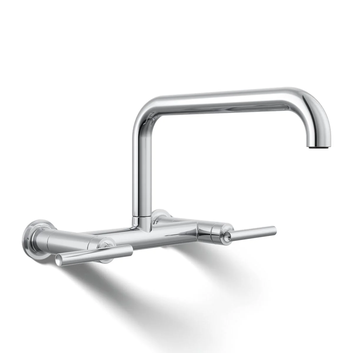KOHLER K-7549-4 Purist Two-hole wall-mount bridge kitchen sink faucet - Image 32