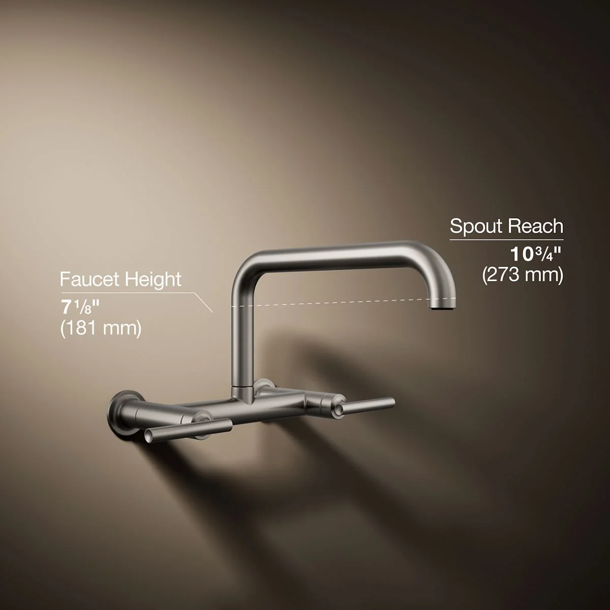 KOHLER K-7549-4 Purist Two-hole wall-mount bridge kitchen sink faucet - Image 48