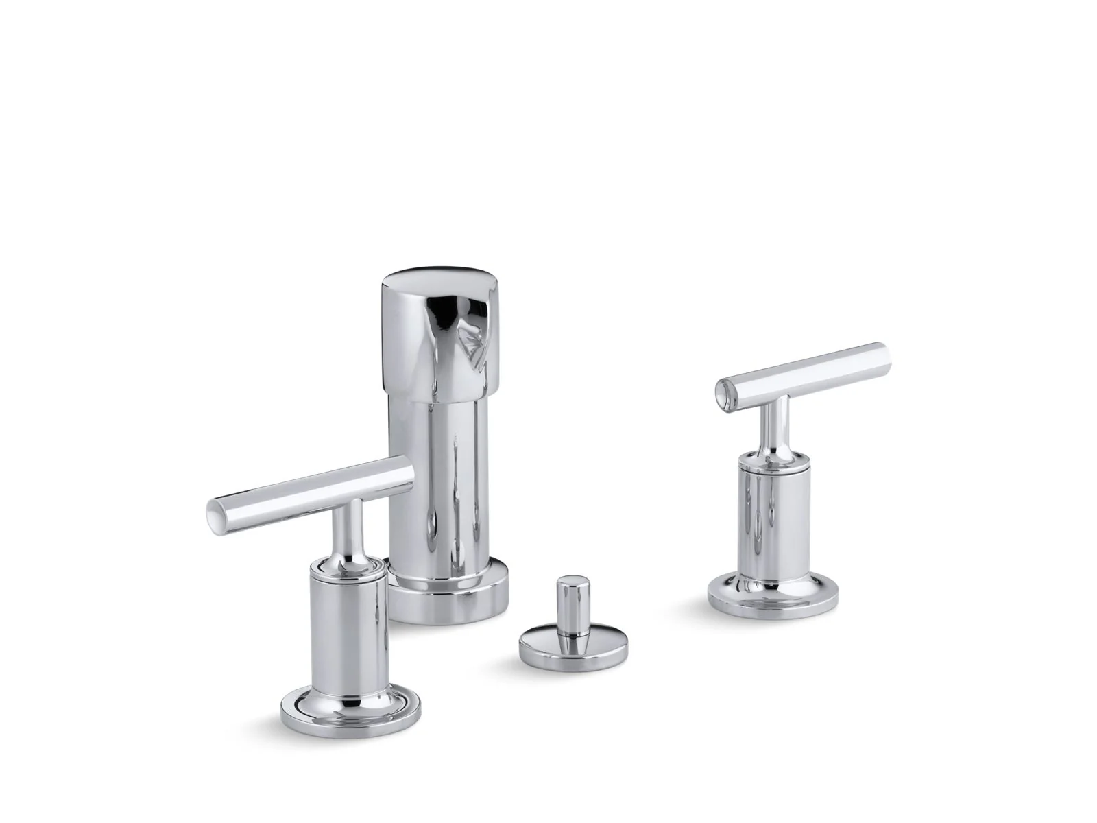 KOHLER K-14431-4 Purist Vertical spray bidet faucet with lever handles - Image 8