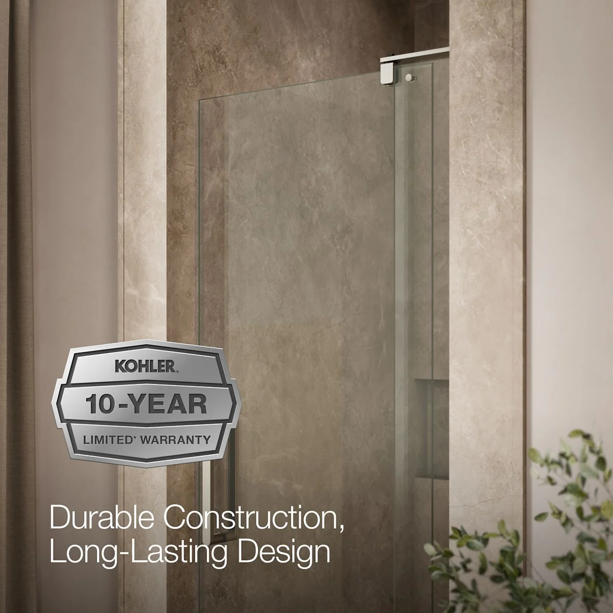 KOHLER K-707506-L Revel Pivot shower door, 74" H x 27-5/16 - 31-1/8" W, with 5/16" thick Crystal Clear glass - Image 13