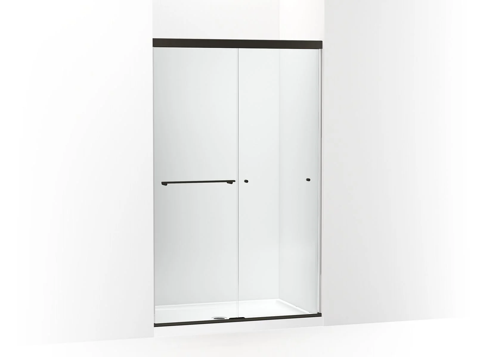 KOHLER K-707106-L Revel Sliding shower door, 76" H x 44-5/8 - 47-5/8" W, with 5/16" thick Crystal Clear glass