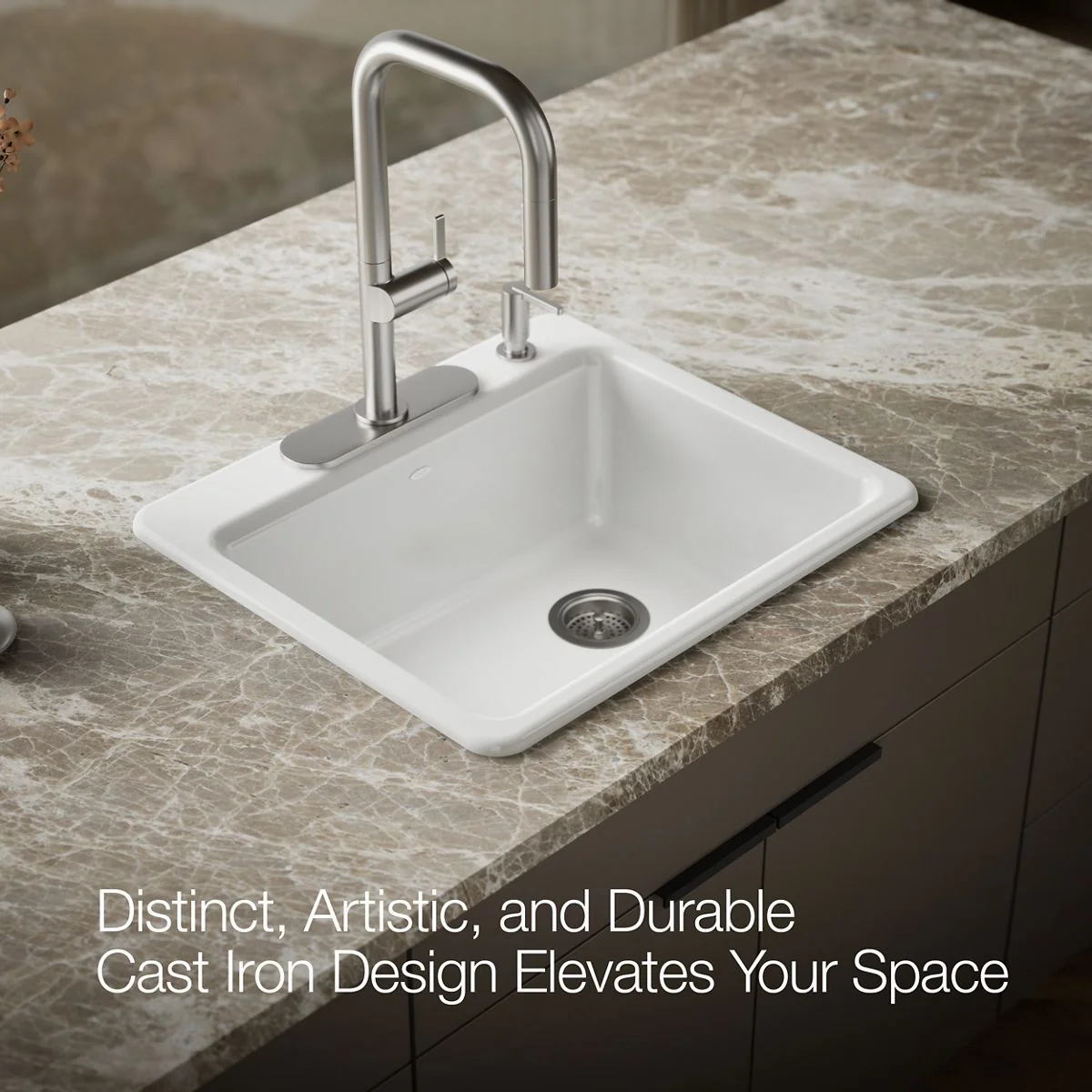 KOHLER K-5872-4A1 Riverby 25" top-mount single-bowl kitchen sink - Image 9