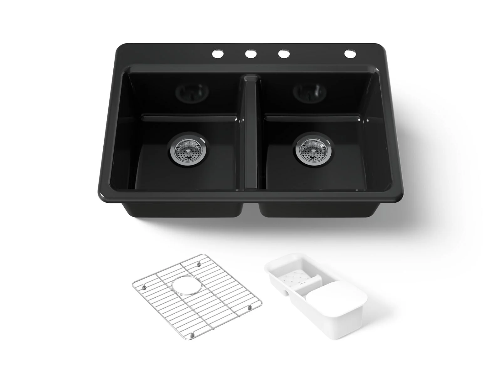 KOHLER K-8679-4A2 Riverby 33" top-mount double-bowl workstation kitchen sink - Image 10