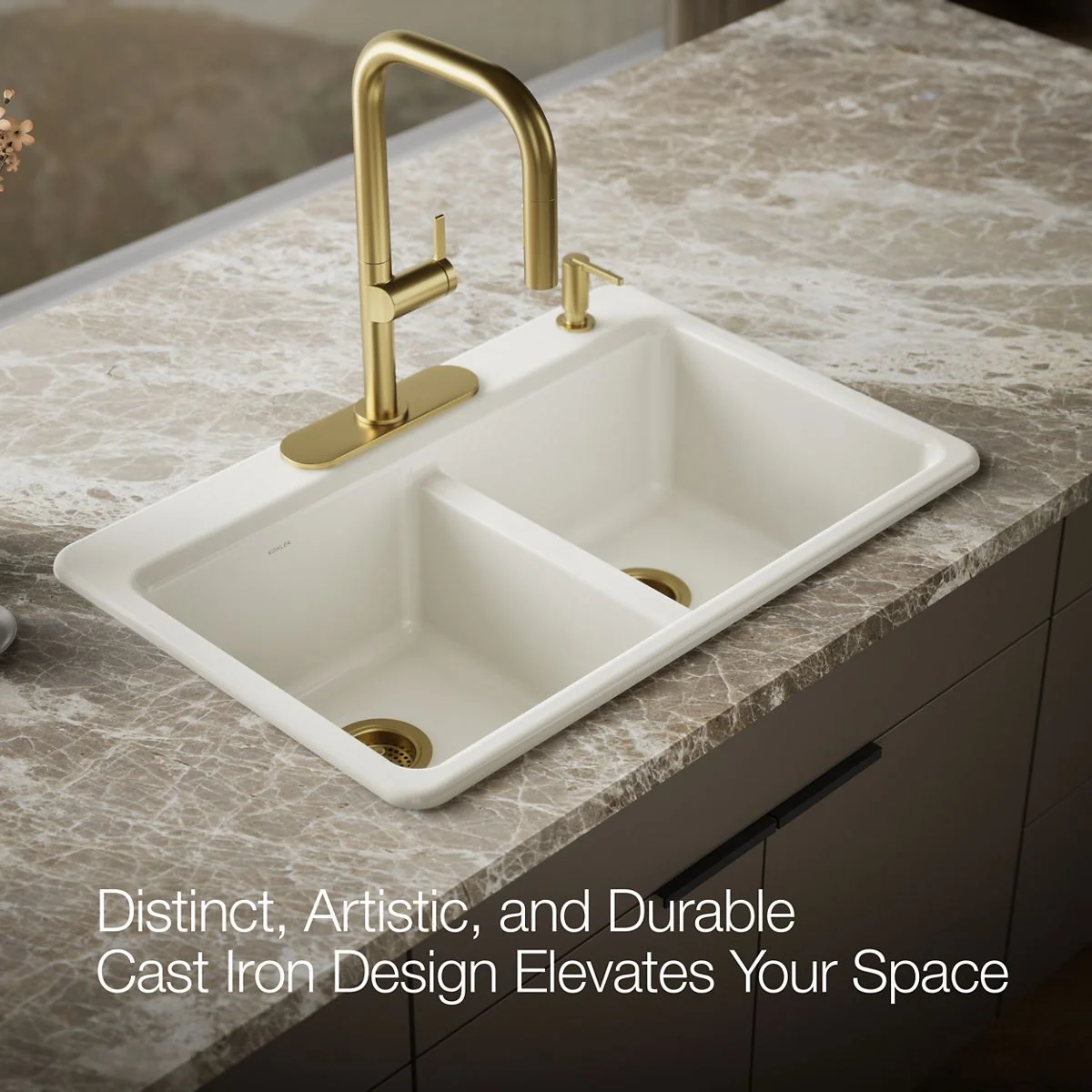 KOHLER K-8679-4A2 Riverby 33" top-mount double-bowl workstation kitchen sink - Image 17