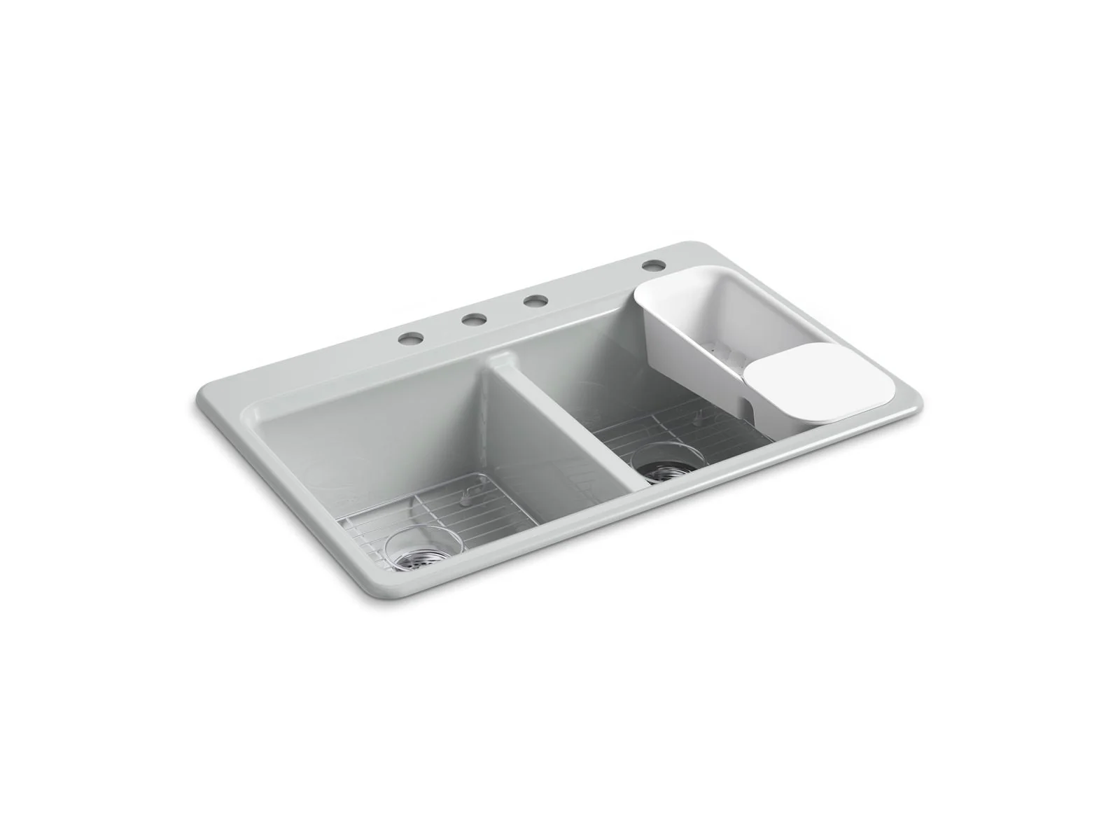 KOHLER K-8679-4A2 Riverby 33" top-mount double-bowl workstation kitchen sink - Image 20