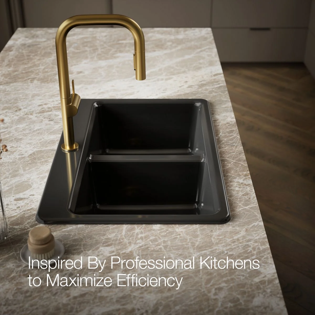 KOHLER K-8679-1A2 Riverby 33" top-mount double-bowl workstation kitchen sink - Image 7