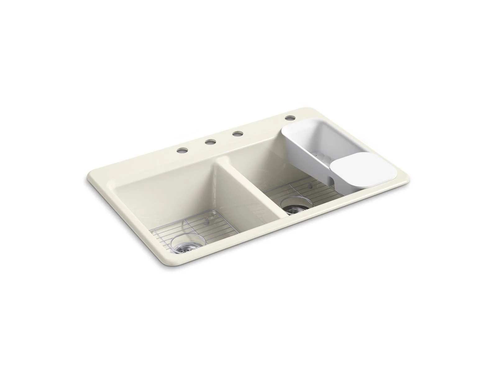 KOHLER K-8679-4A2 Riverby 33" top-mount double-bowl workstation kitchen sink - Image 3