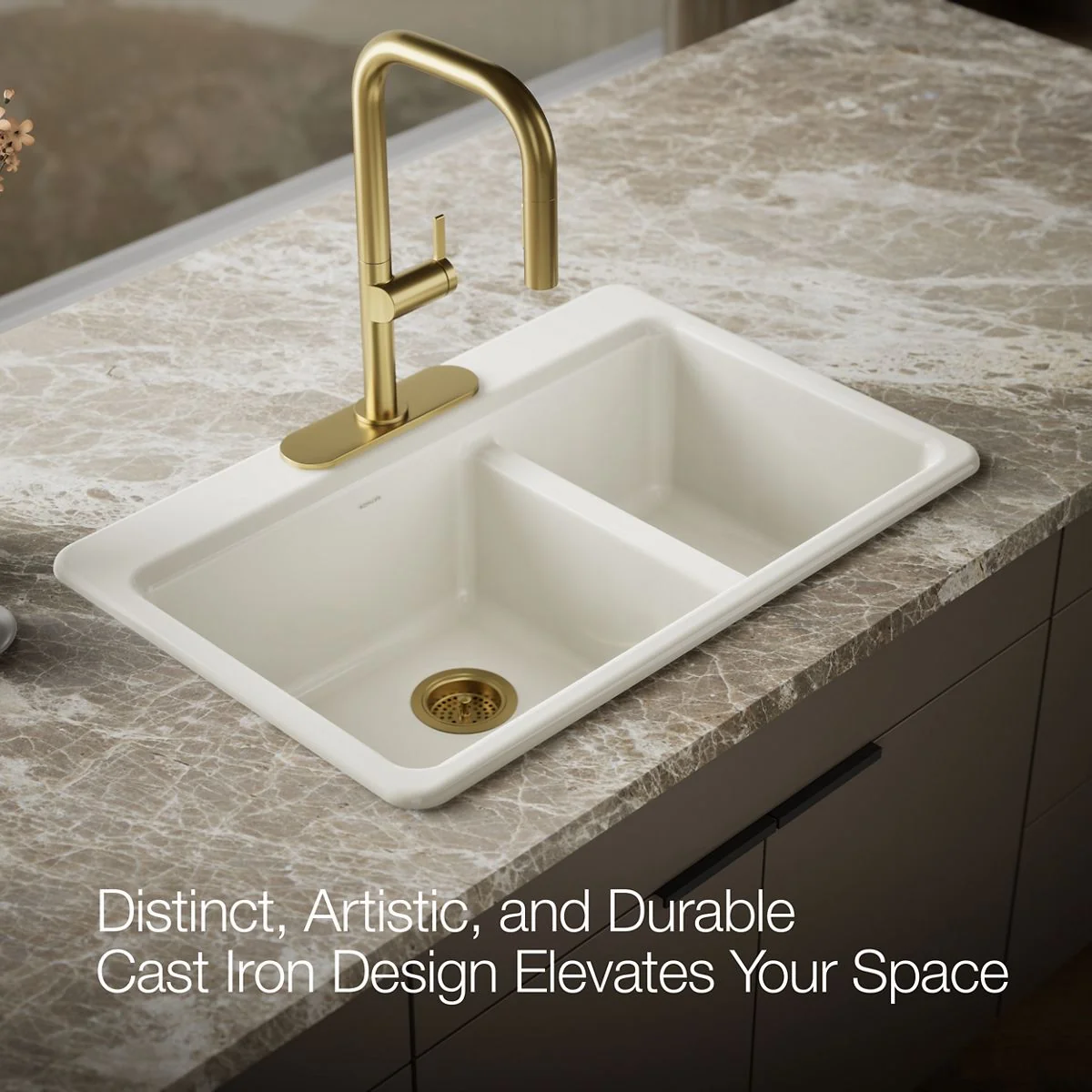 KOHLER K-8669-3A2 Riverby 33" top-mount double-bowl workstation kitchen sink - Image 18
