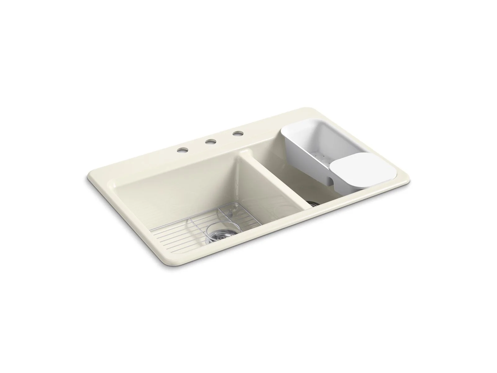 KOHLER K-8669-3A2 Riverby 33" top-mount double-bowl workstation kitchen sink - Image 3