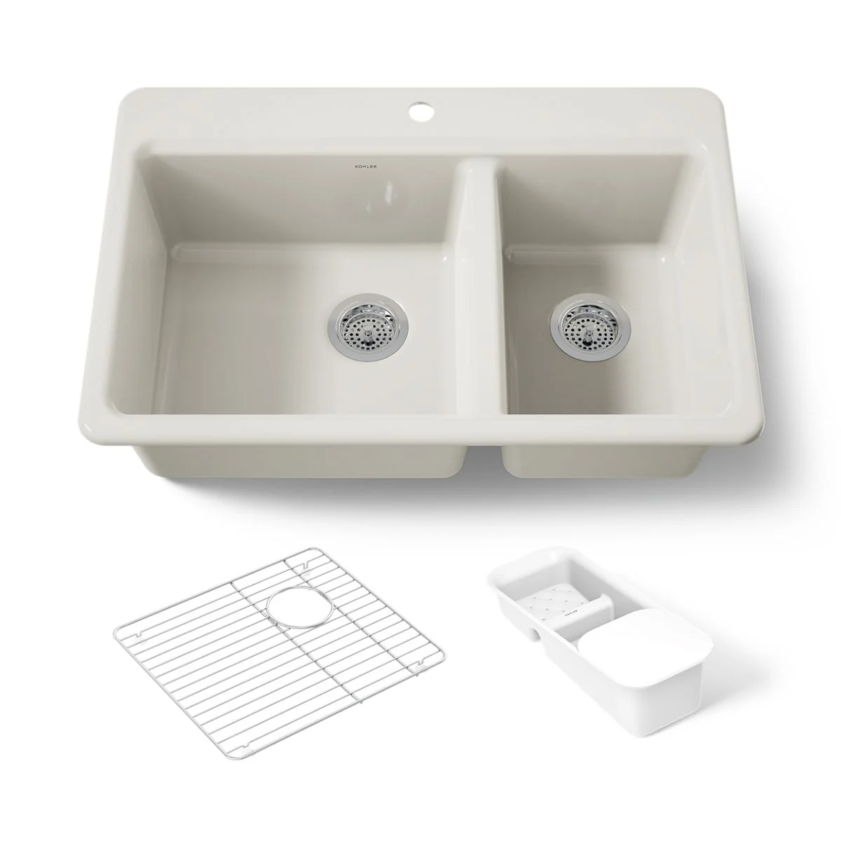 KOHLER K-8669-1A2 Riverby 33" top-mount double-bowl workstation kitchen sink - Image 19