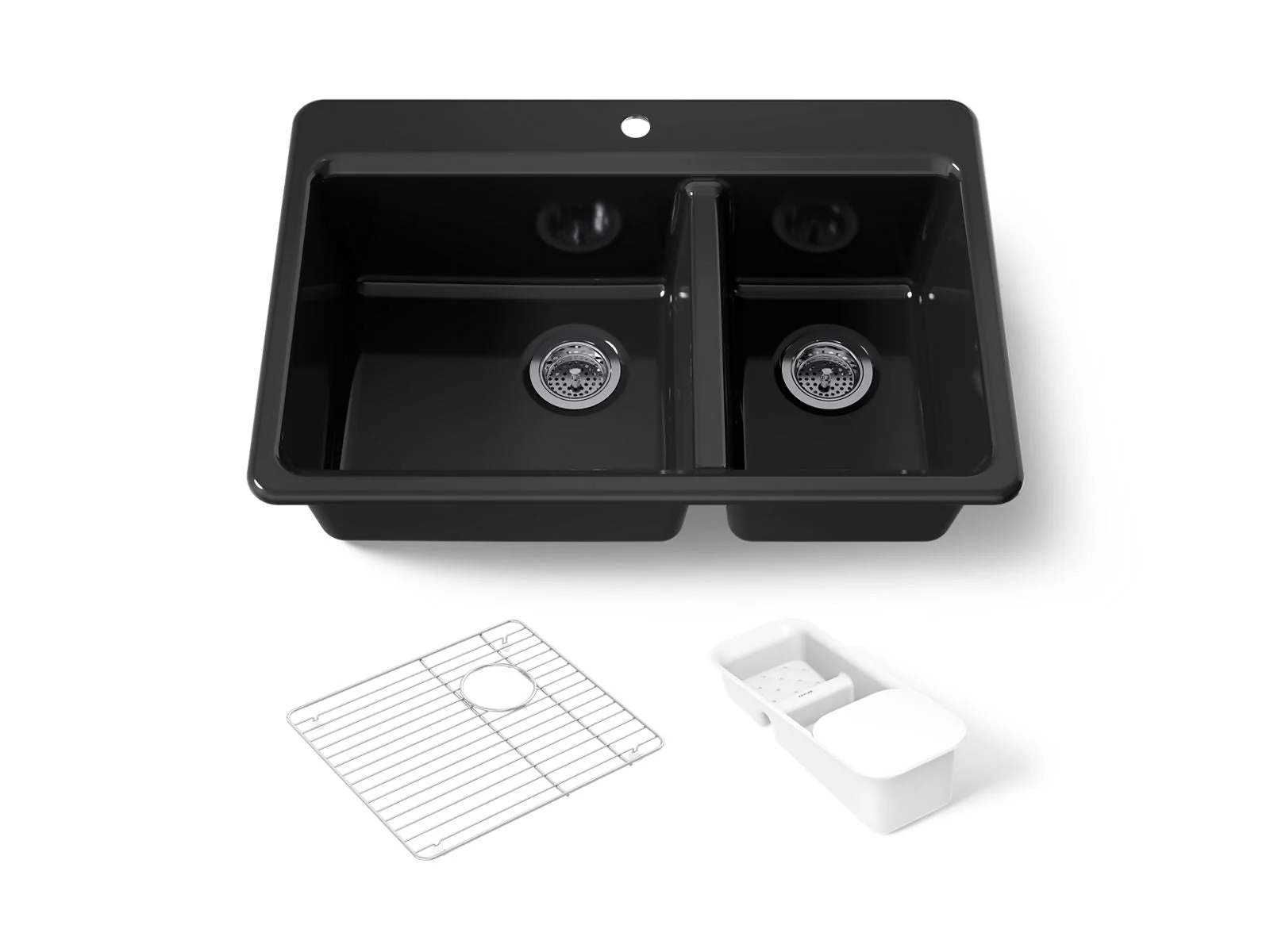 KOHLER K-8669-1A2 Riverby 33" top-mount double-bowl workstation kitchen sink - Image 5