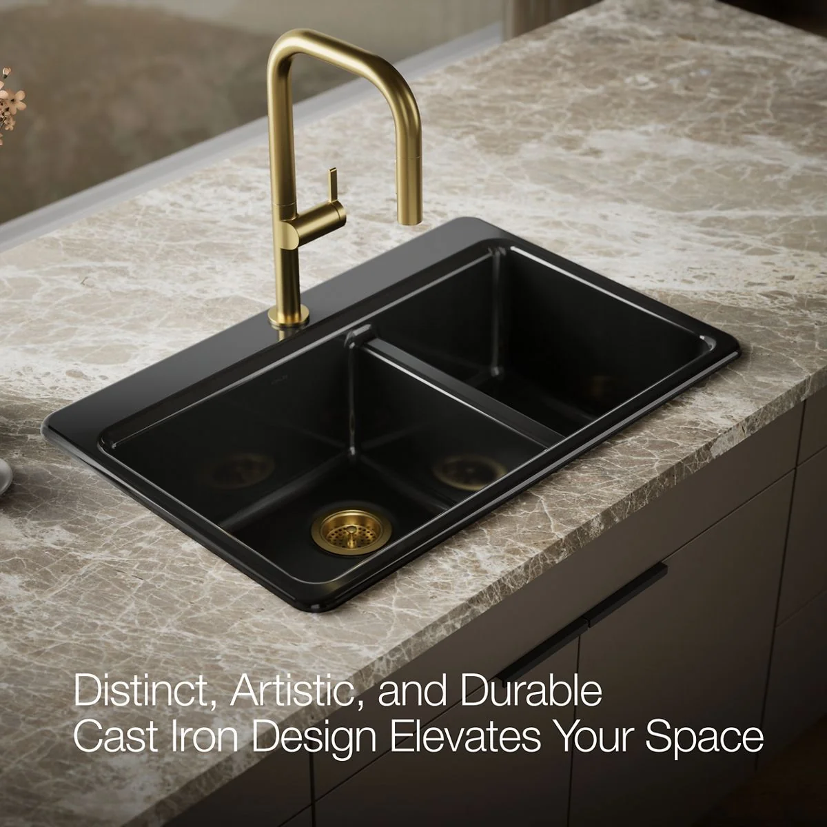 KOHLER K-8669-1A2 Riverby 33" top-mount double-bowl workstation kitchen sink - Image 8
