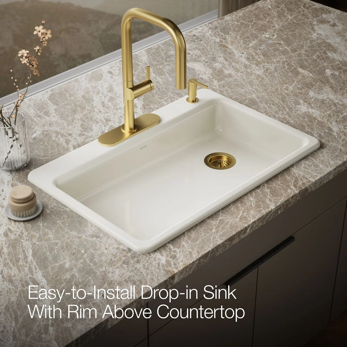 KOHLER K-8689-4 Riverby 33" top-mount single-bowl kitchen sink - Image 15