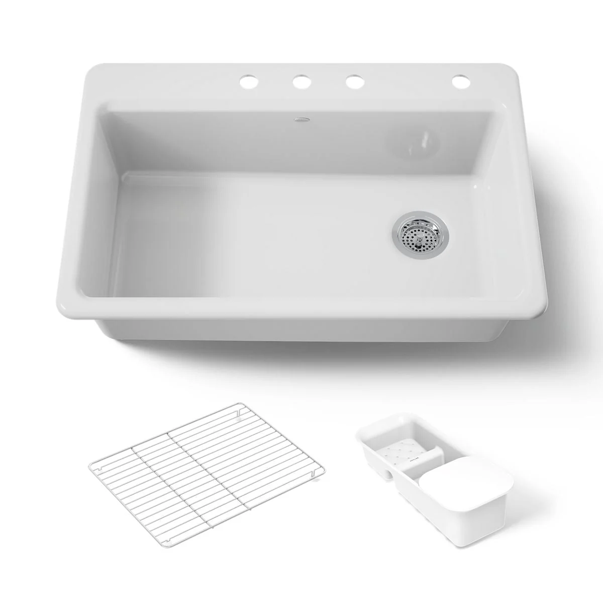 KOHLER K-5871-4A2 Riverby 33" top-mount single-bowl workstation kitchen sink - Image 15