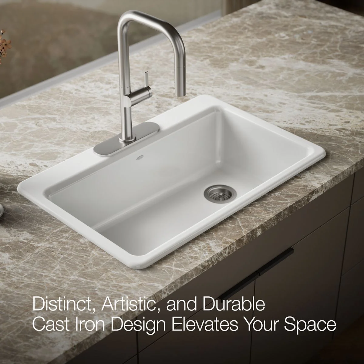 KOHLER K-5871-3A2 Riverby 33" top-mount single-bowl workstation kitchen sink - Image 9