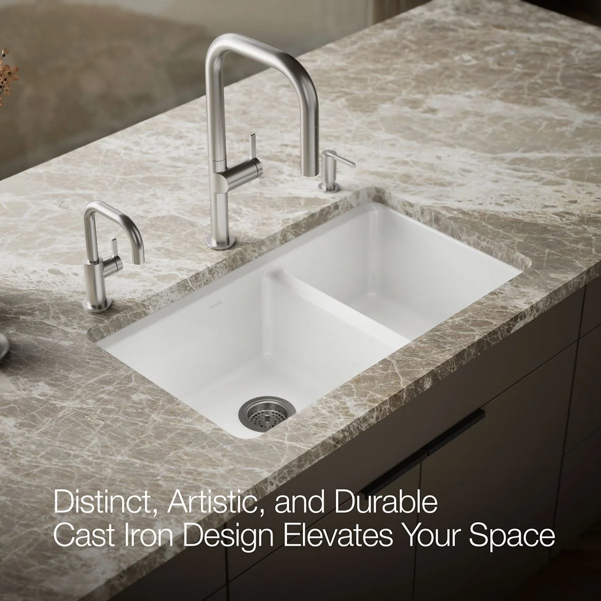 KOHLER K-8669-5UA3 Riverby 33" undermount double-bowl workstation kitchen sink - Image 13