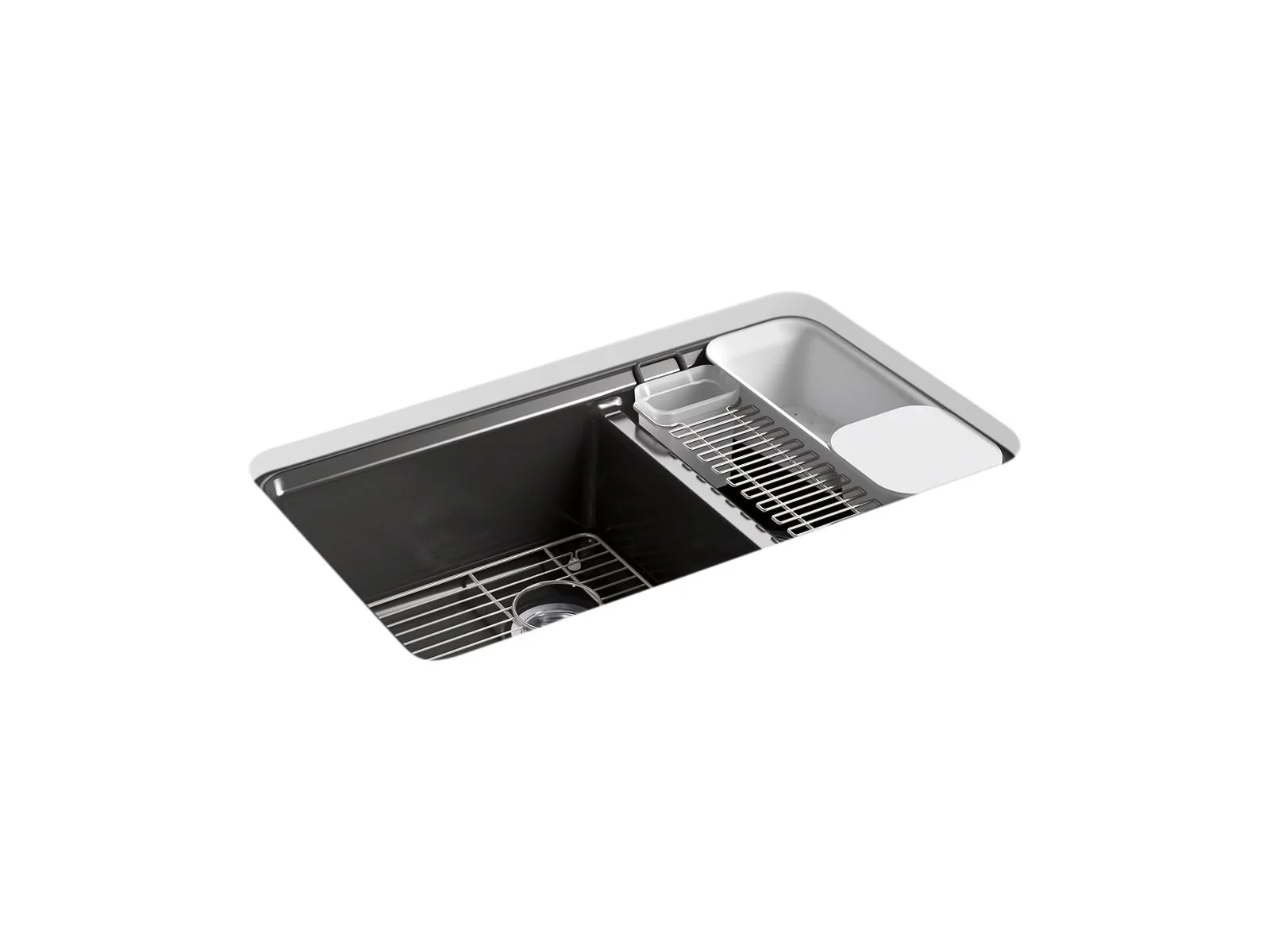 KOHLER K-8669-5UA3 Riverby 33" undermount double-bowl workstation kitchen sink - Image 3