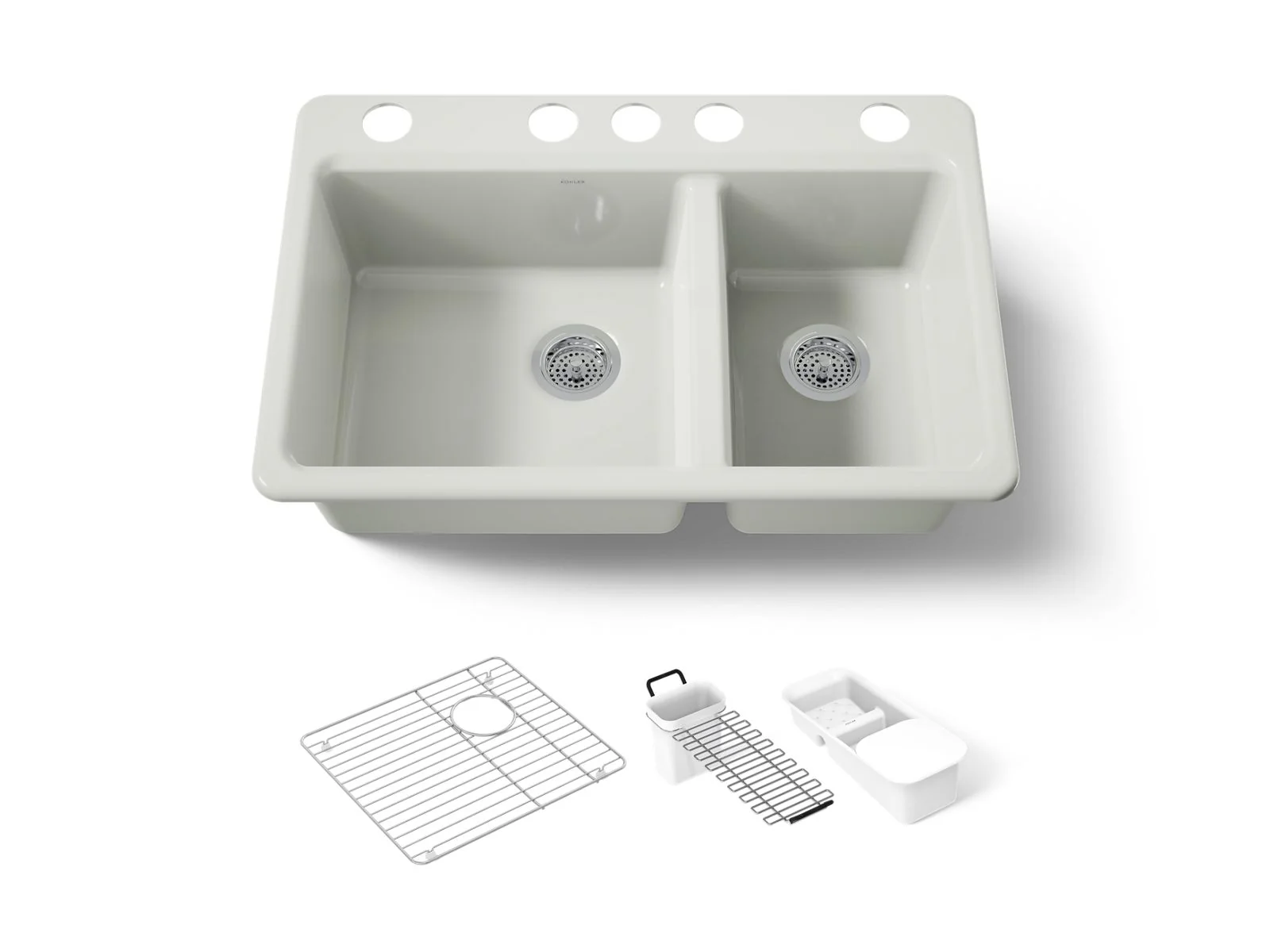 KOHLER K-8669-5UA3 Riverby 33" undermount double-bowl workstation kitchen sink - Image 36