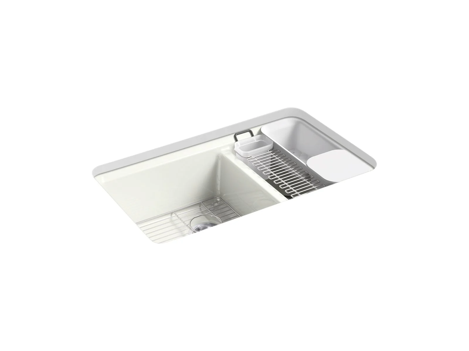 KOHLER K-8669-5UA3 Riverby 33" undermount double-bowl workstation kitchen sink - Image 7