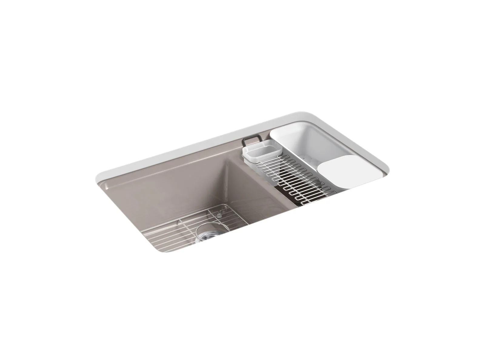 KOHLER K-8669-5UA3 Riverby 33" undermount double-bowl workstation kitchen sink - Image 8