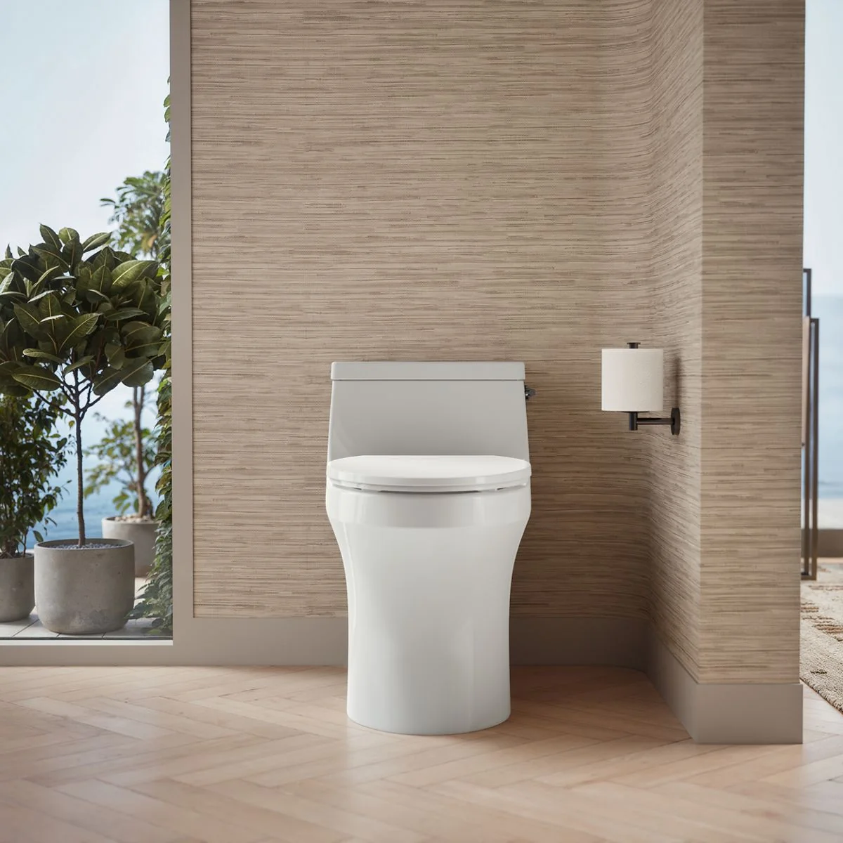 KOHLER K-5172-RA San Souci One-piece compact elongated toilet with concealed trapway, 1.28 gpf - Image 6
