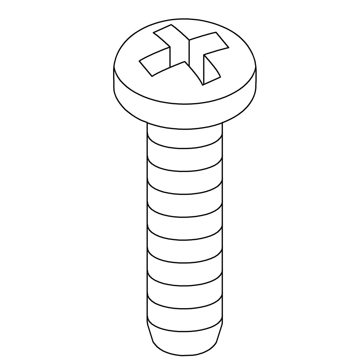 KOHLER K-1239782-C Screw, 1/4-20 Phil Ph 1.5" Silv