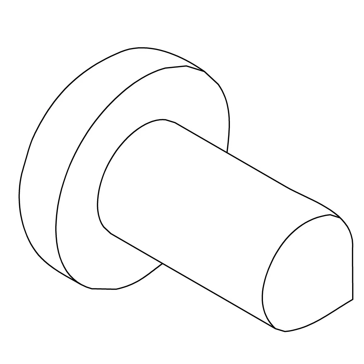 KOHLER K-1056868-A Screw, 6-20 Cr Flat Hd Cs Srd Tap