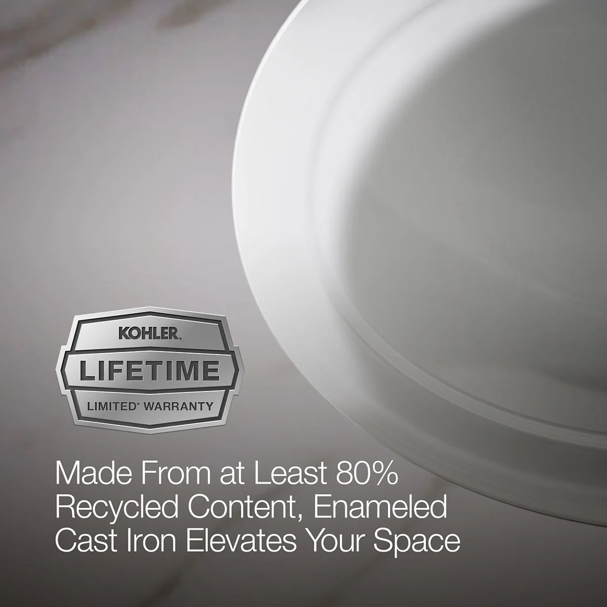 KOHLER K-2824 Serif 20-3/4" oval undermount bathroom sink, no overflow - Image 11