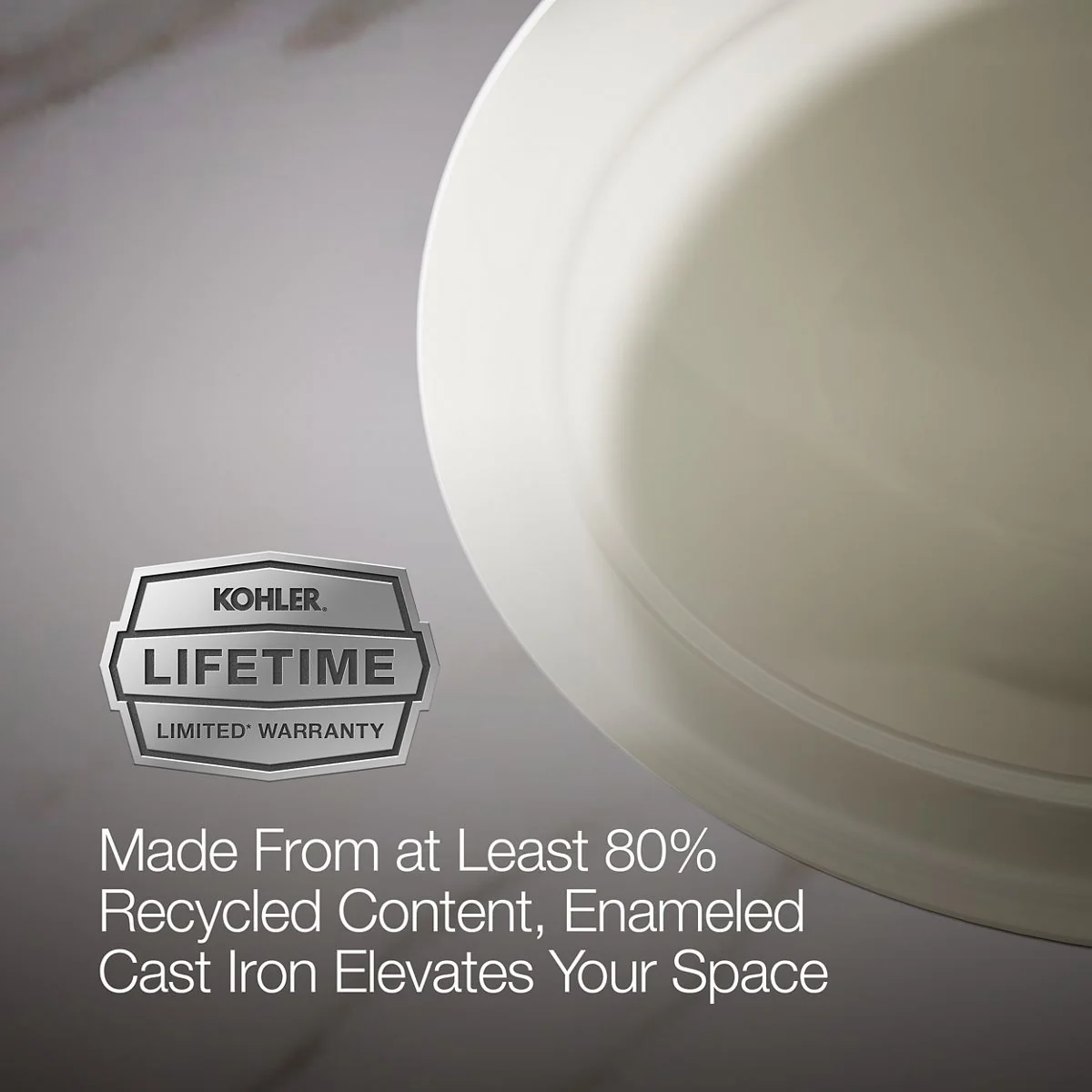 KOHLER K-2824 Serif 20-3/4" oval undermount bathroom sink, no overflow - Image 5