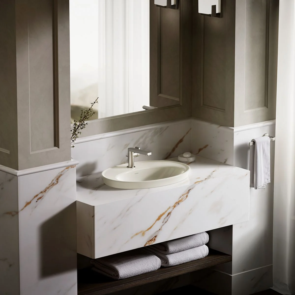 KOHLER K-2075-1 Serif 22-1/4" oval drop-in bathroom sink - Image 6