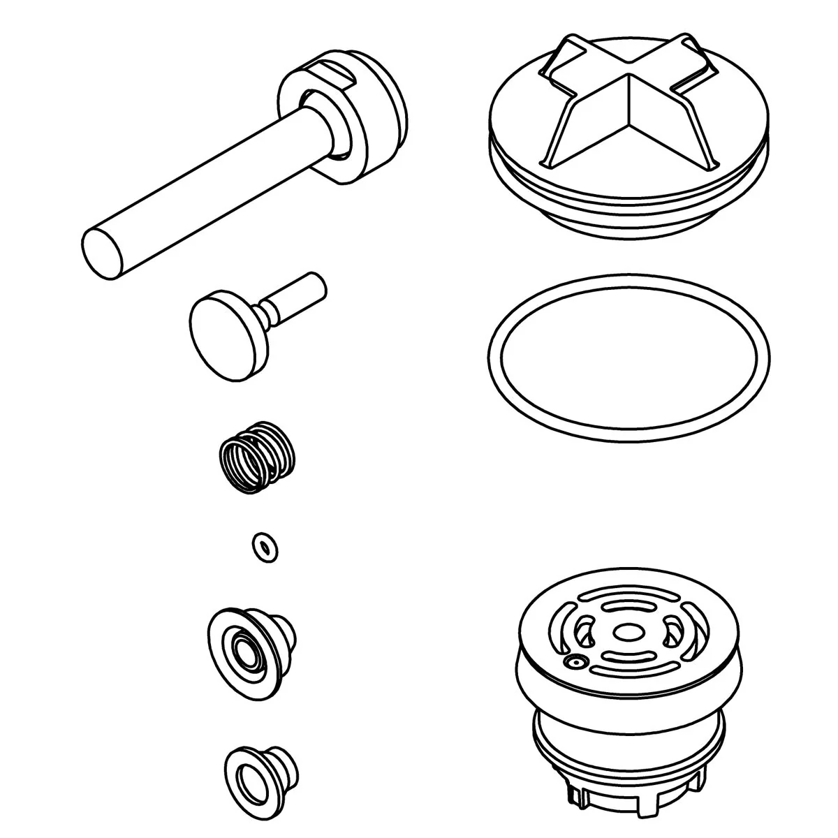 KOHLER K-1388743 Service Kit, 1.0 Gpf Manual Tfv
