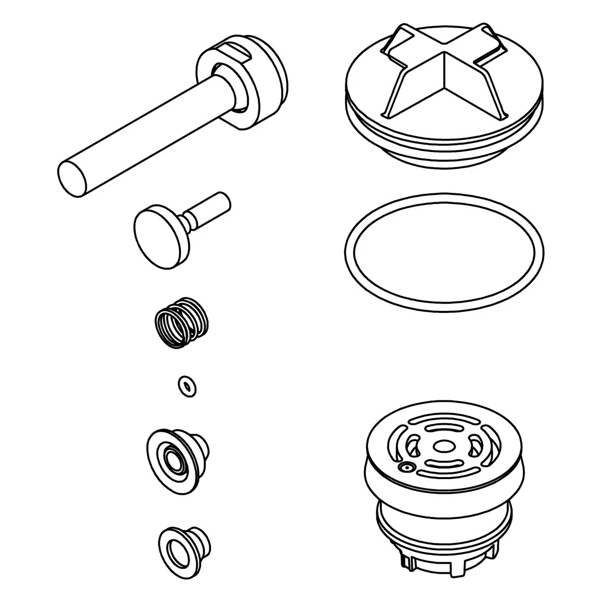 KOHLER K-1388742 Service Kit, 1.0 Gpf Manual Ufv