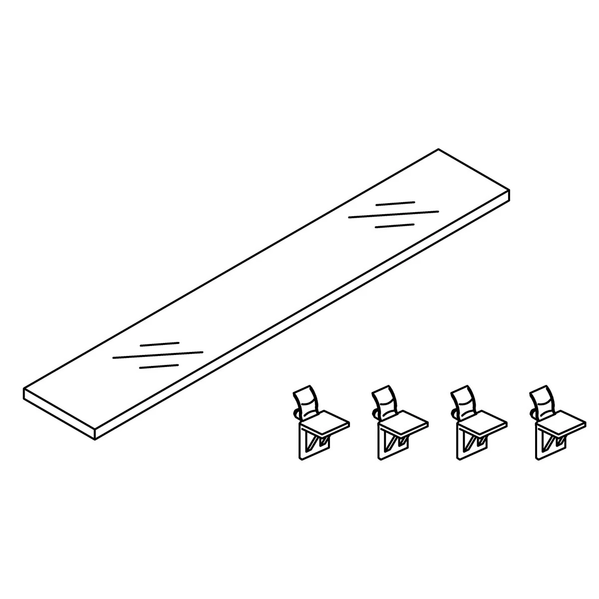 KOHLER K-1354249 Service Kit, 30" Shelf With L Clips