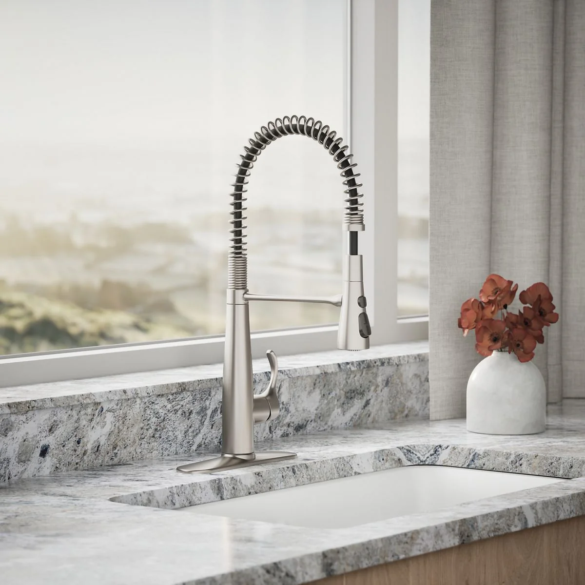 KOHLER K-22033 Simplice Semi-professional kitchen sink faucet with three-function sprayhead - Image 22