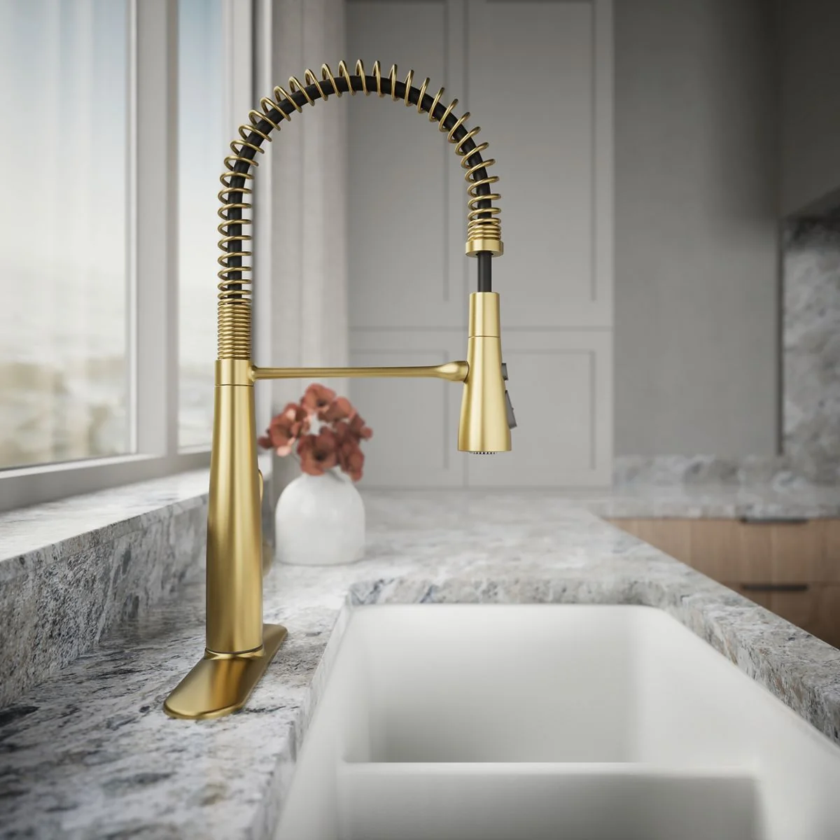 KOHLER K-22033 Simplice Semi-professional kitchen sink faucet with three-function sprayhead - Image 7