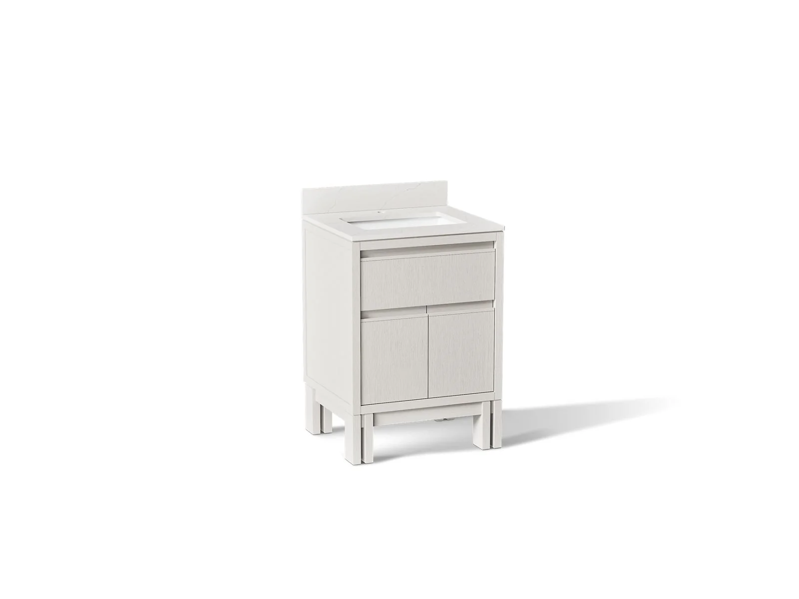 KOHLER K-33015 Solive 24" bathroom vanity cabinet with sink and quartz top - Image 3