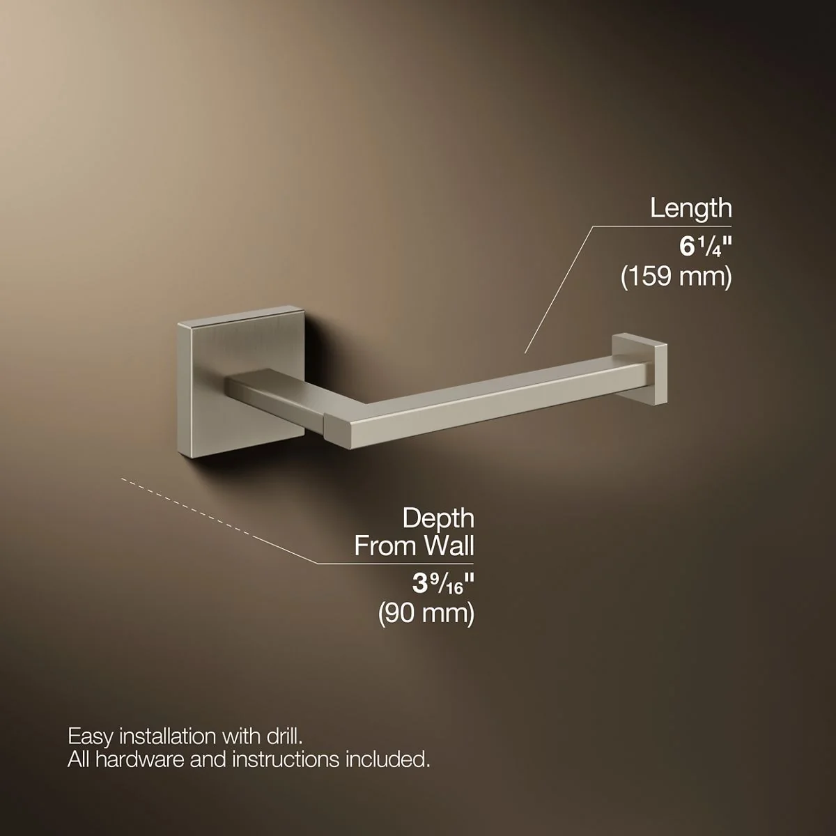 KOHLER K-23292 Square Toilet paper holder - Image 24