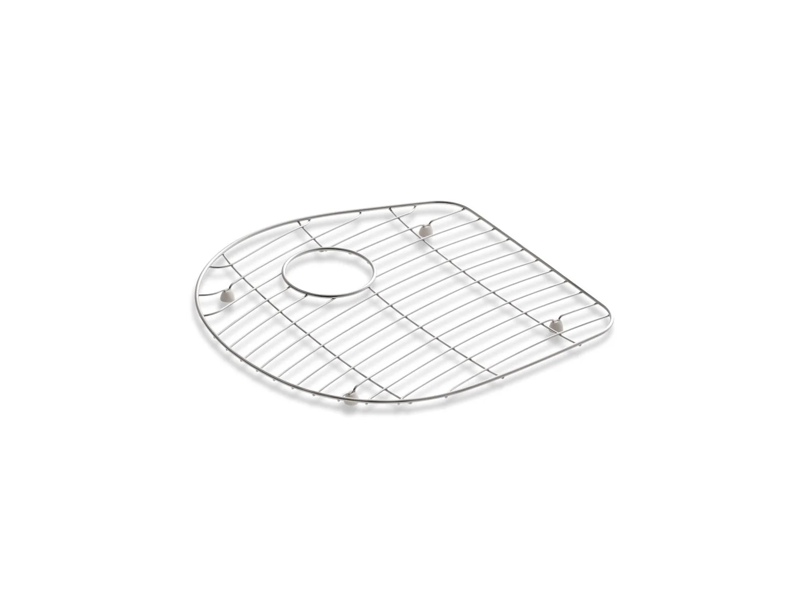 KOHLER K-6070 Stainless steel sink rack, 16-3/8" x 16-5/16" for left-hand bowl of K-6498 Iron/Tones Smart Divide kitchen sink