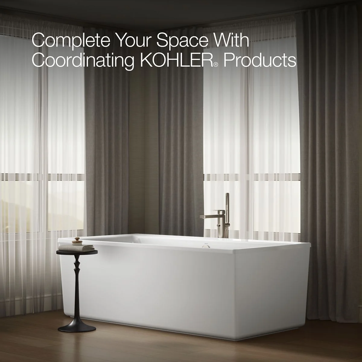 KOHLER K-6366 Stargaze 72" x 36" freestanding bath with straight shroud - Image 5
