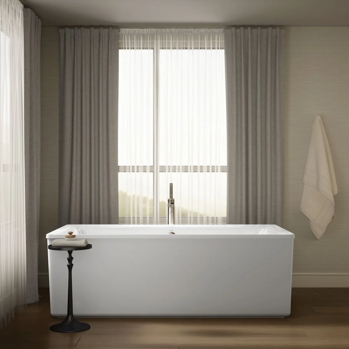 KOHLER K-6366 Stargaze 72" x 36" freestanding bath with straight shroud - Image 6