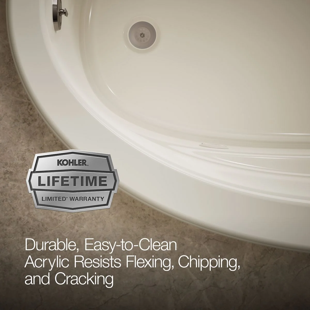 KOHLER K-1164 Sunward 72" x 42" drop-in whirlpool bath - Image 11