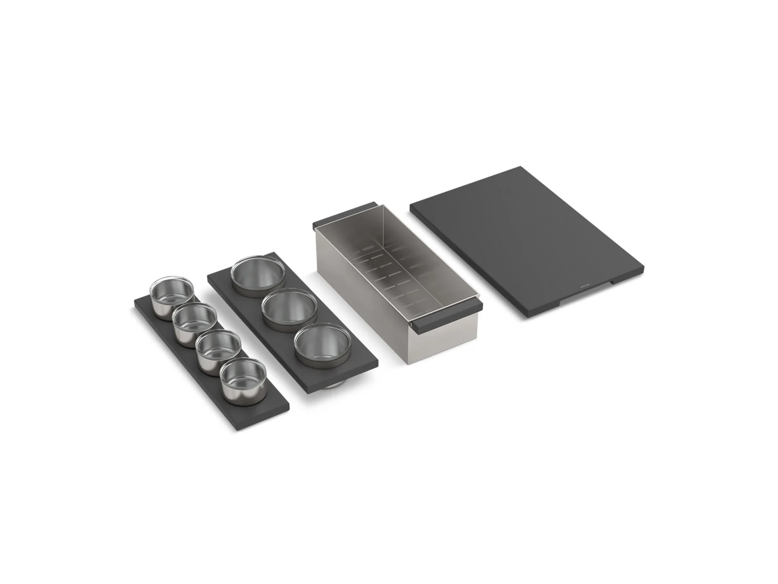 KOHLER K-34542-PAP Synthos Four-piece workstation sink accessory set - Image 2