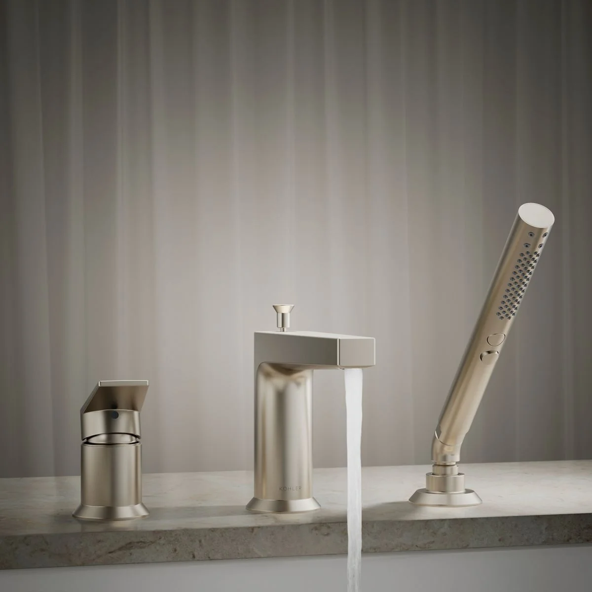KOHLER K-74032-4 Taut Deck-mount bath faucet with handshower - Image 9