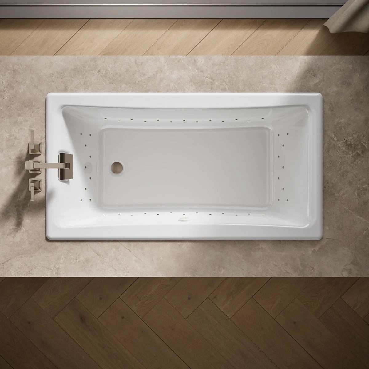 KOHLER K-852-GHBN Tea-for-Two 60" x 32" drop-in Heated BubbleMassage air bath - Image 9