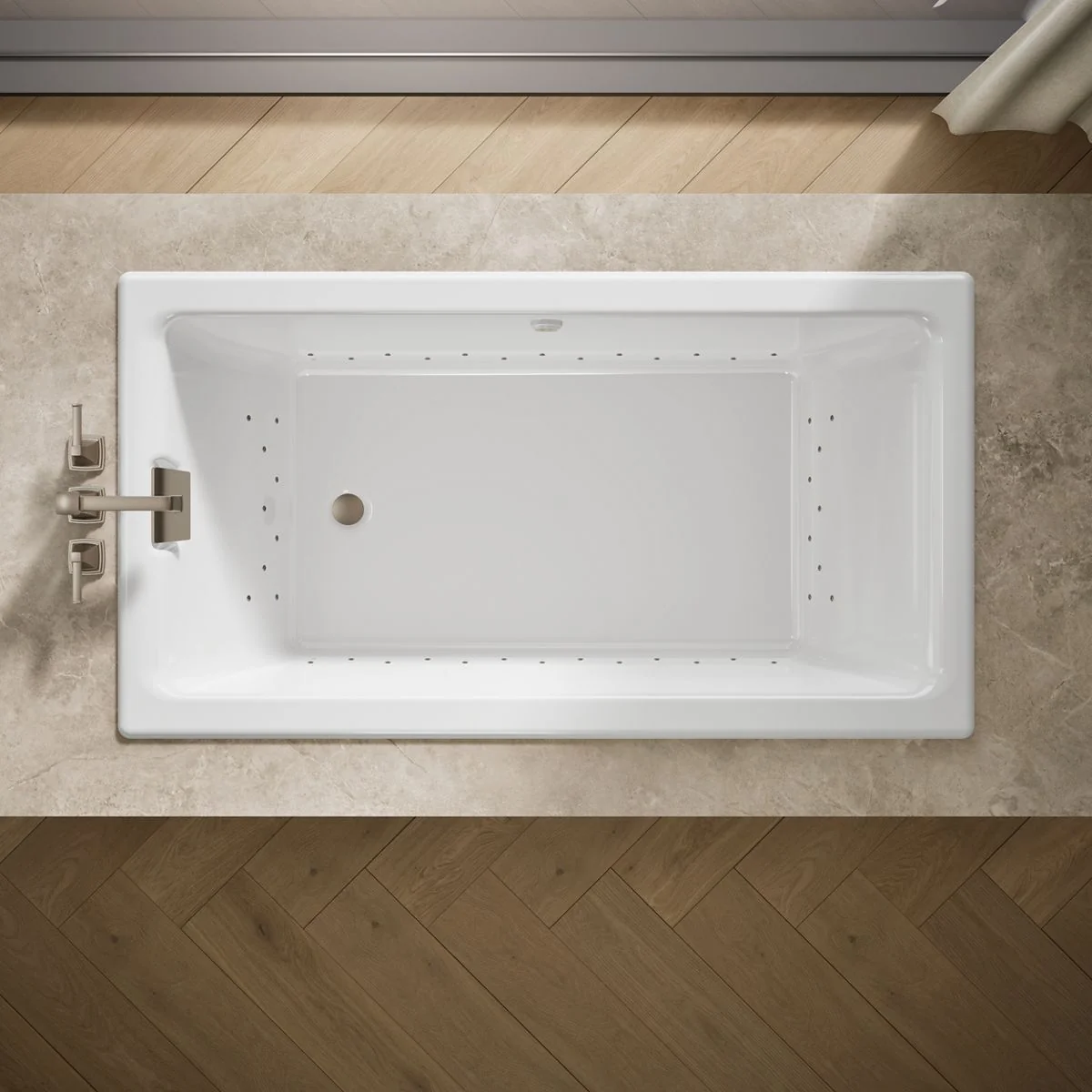 KOHLER K-856-GHBN Tea-for-Two 66" x 36" drop-in Heated BubbleMassage air bath - Image 8