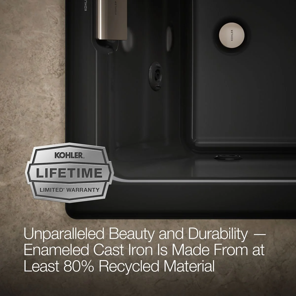 KOHLER K-856-JHE Tea-for-Two 66" x 36" drop-in/undermount whirlpool bath - Image 14
